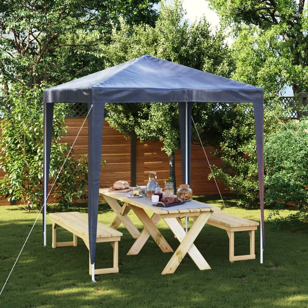 Party Tent Outdoor Patio Shade, UV-Resistant Tents Pop up Gazebo for Party, Backyard, House Blue Polyethylene 6.6 x 6.6 ft
