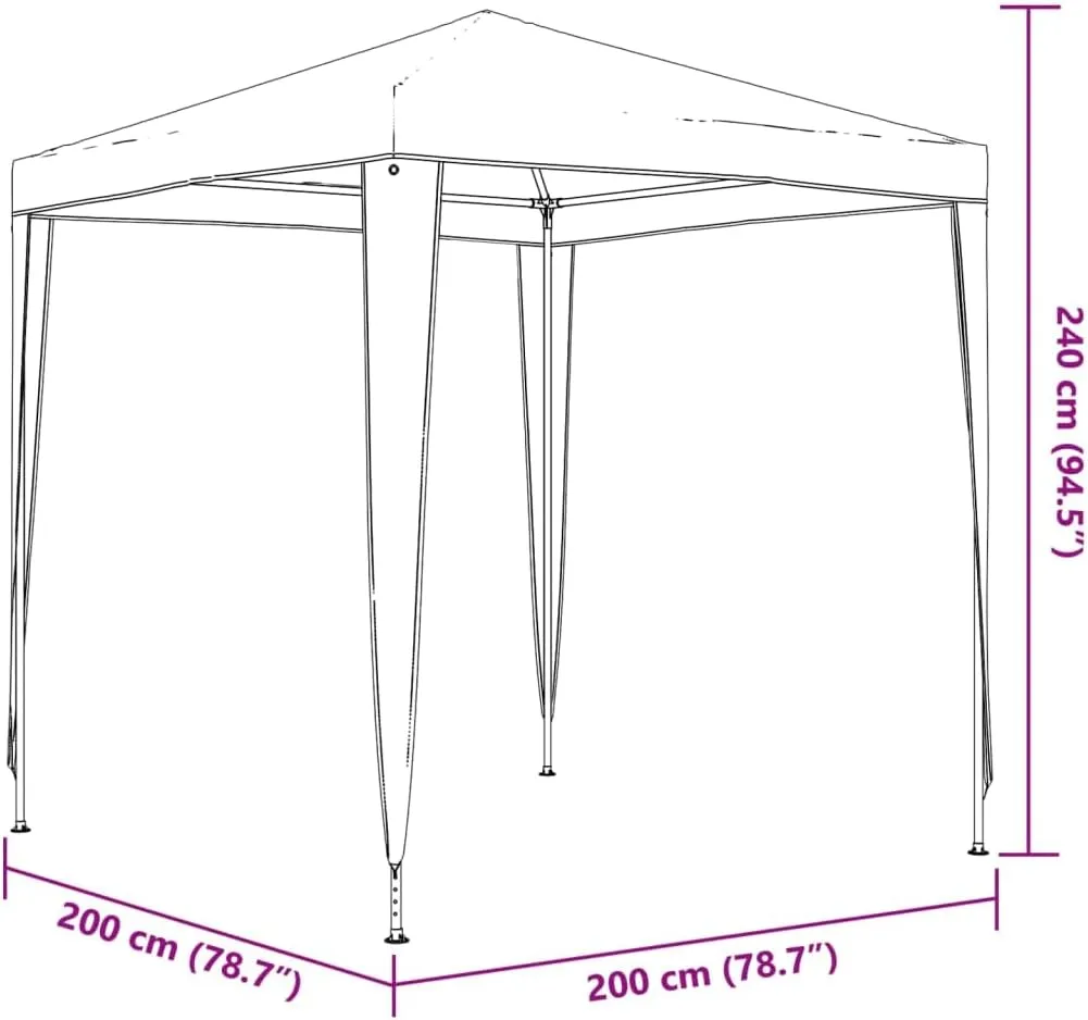 Party Tent Outdoor Patio Shade, UV-Resistant Tents Pop up Gazebo for Party, Backyard, House Blue Polyethylene 6.6 x 6.6 ft