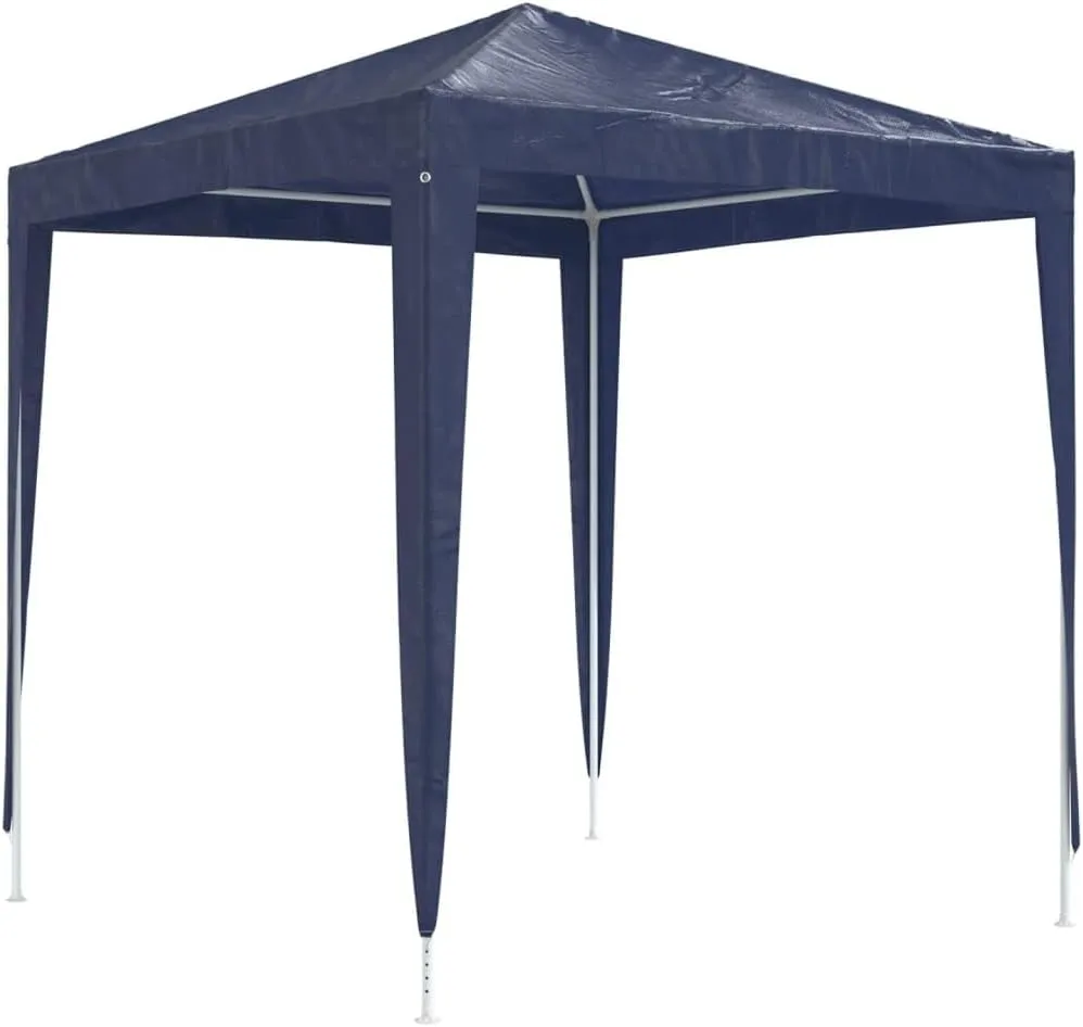 Party Tent Outdoor Patio Shade, UV-Resistant Tents Pop up Gazebo for Party, Backyard, House Blue Polyethylene 6.6 x 6.6 ft