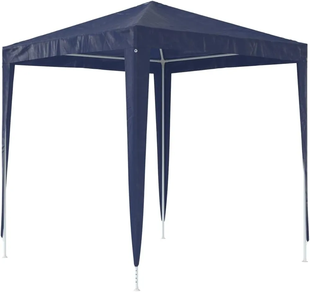 Party Tent Outdoor Patio Shade, UV-Resistant Tents Pop up Gazebo for Party, Backyard, House Blue Polyethylene 6.6 x 6.6 ft