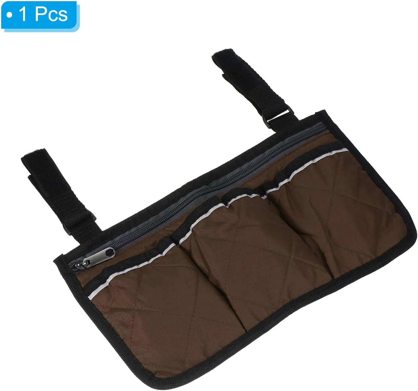 PATIKIL Beach Chair Armrest Bag, Waterproof Beach Chair Hanging Storage Pouch Arm Rest Magazine Snack Bag with 4 Pockets for Camping Outdoors