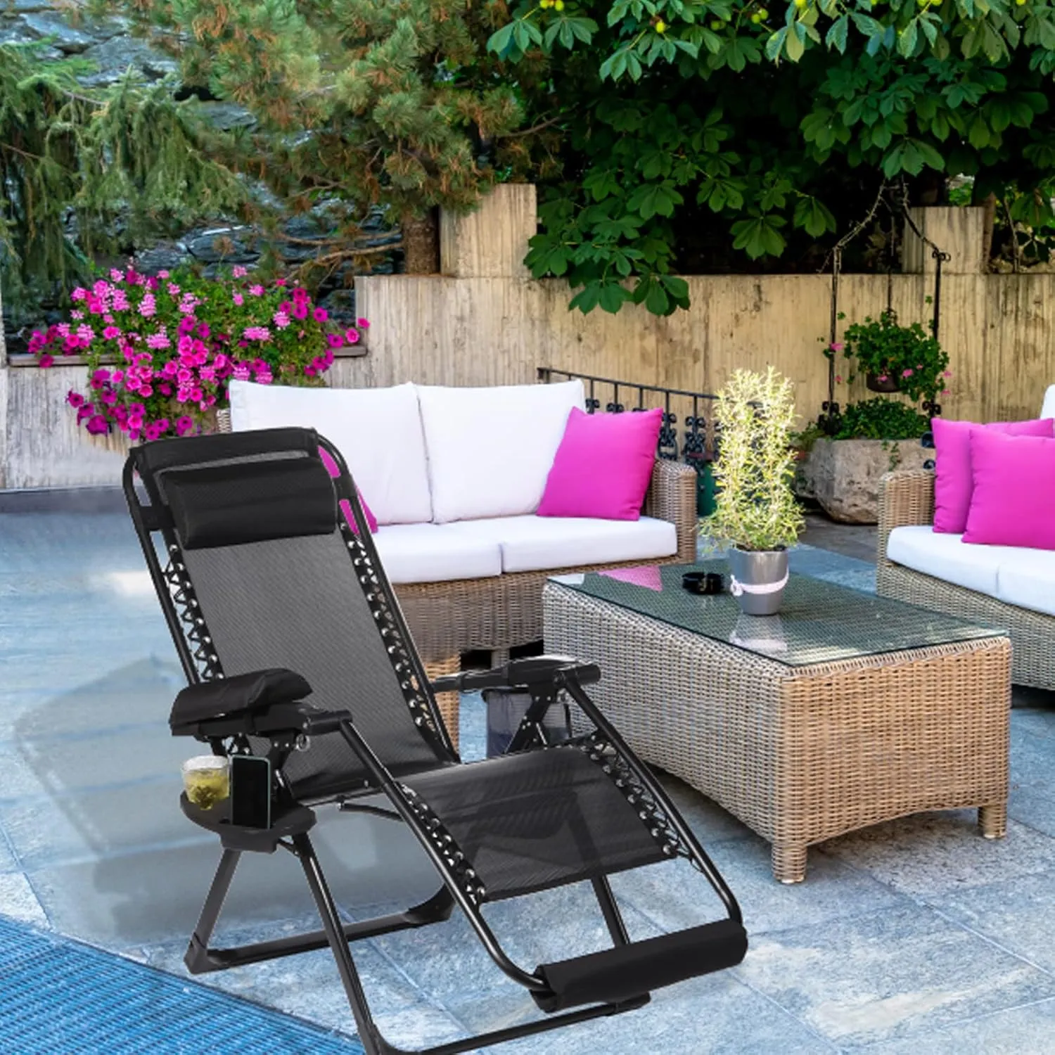 PATIKIL Gravity Chair Replacement Fabric, Anti-Gravity Chair Cloth Recliners Repair Tool for Patio Camping Outdoor, Gray