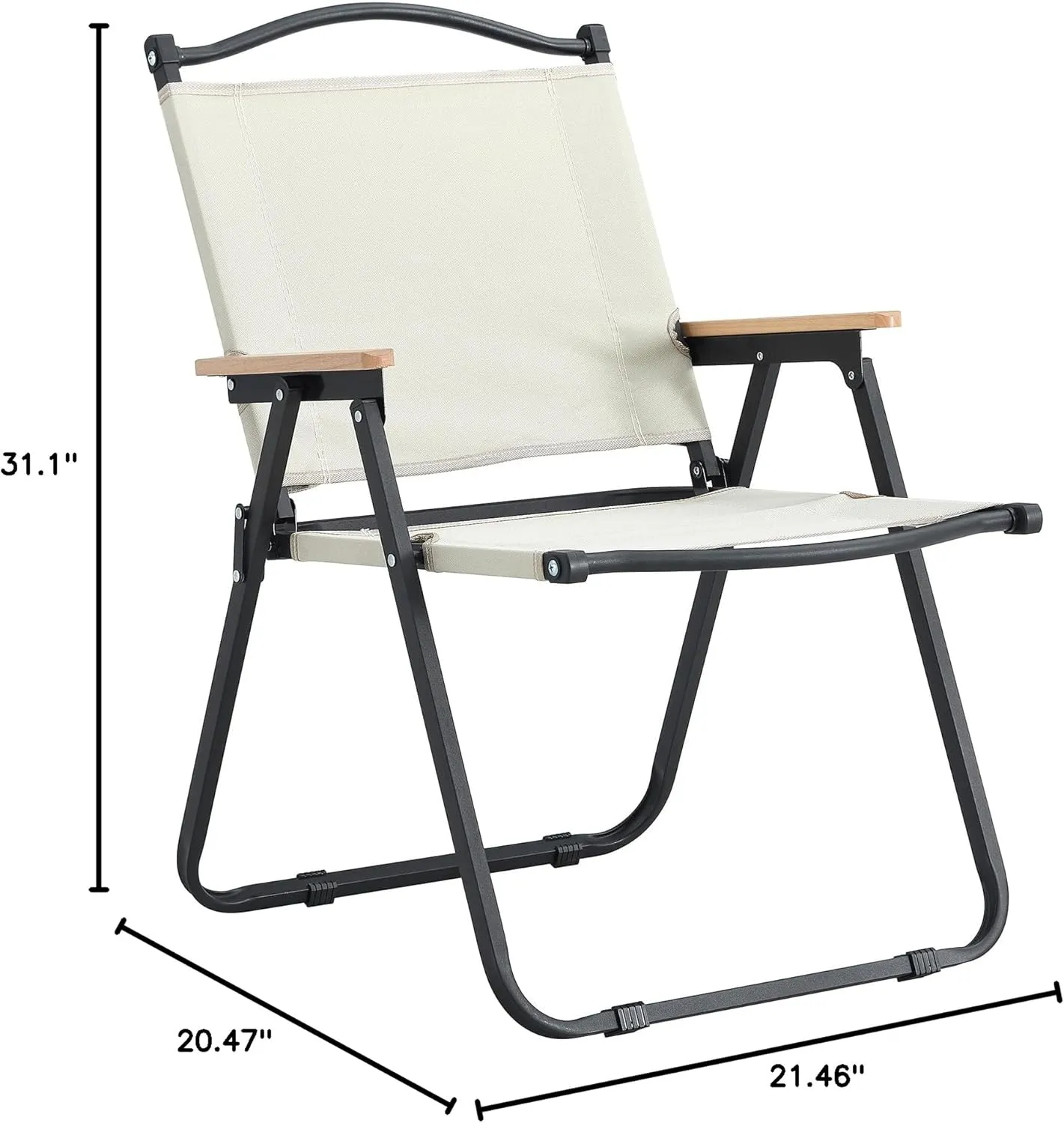 Patio Furniture Conversation Sets,Portable and Lightweight Beige Folding Chair with Durable Steel Frame and Oxford Cloth - Suitable for Indoor/Outdoor Use (1PC Beige Chair)