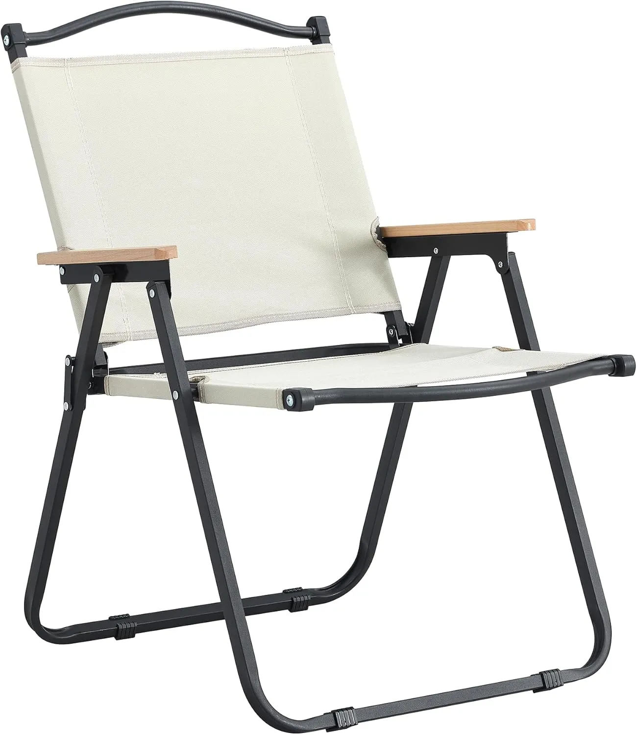 Patio Furniture Conversation Sets,Portable and Lightweight Beige Folding Chair with Durable Steel Frame and Oxford Cloth - Suitable for Indoor/Outdoor Use (1PC Beige Chair)