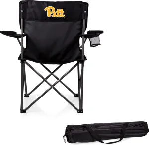 PICNIC TIME NCAA PTZ Camp Chair, Picnic Chair, Beach Chair with Carrying Bag, (Black)