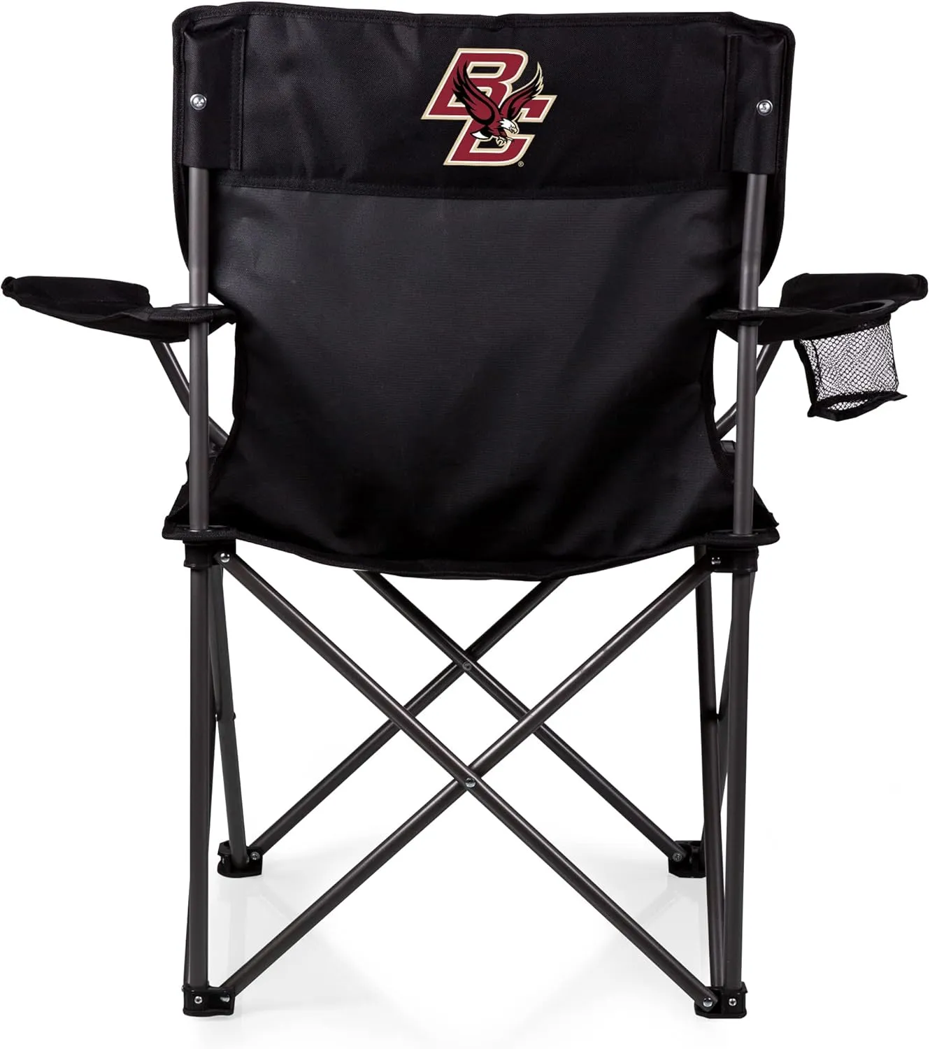 PICNIC TIME NCAA PTZ Camp Chair, Picnic Chair, Beach Chair with Carrying Bag, (Black)