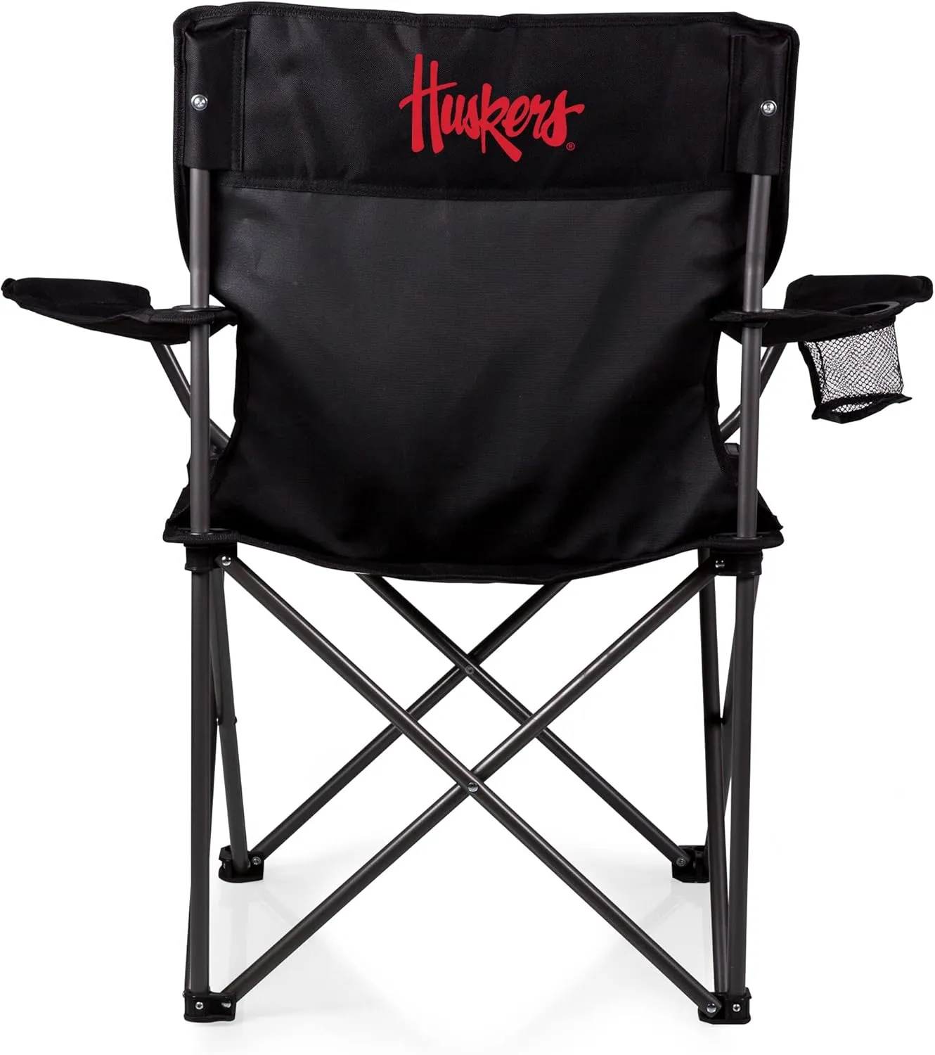 PICNIC TIME NCAA PTZ Camp Chair, Picnic Chair, Beach Chair with Carrying Bag, (Black)