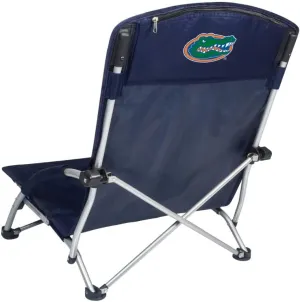 PICNIC TIME NCAA Tranquility Beach Chair with Carry Bag - Low Beach Chair for Adults - Low Lawn Chair