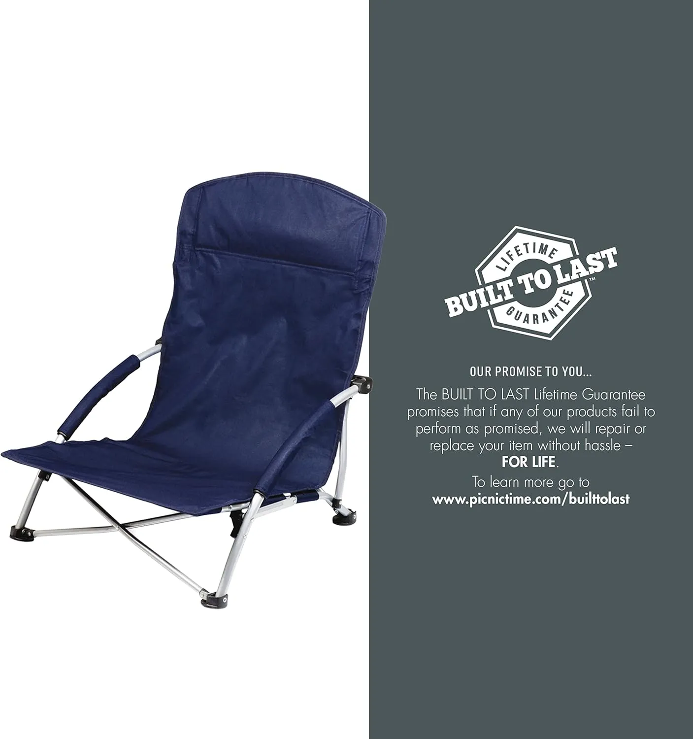 PICNIC TIME NCAA Unisex-Adult NCAA Tranquility Beach Chair with Carry Bag