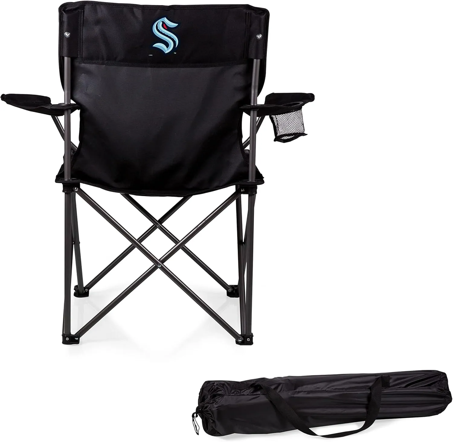 PICNIC TIME NHL Boston Bruins PTZ Portable Folding Camp Chair, (Black)
