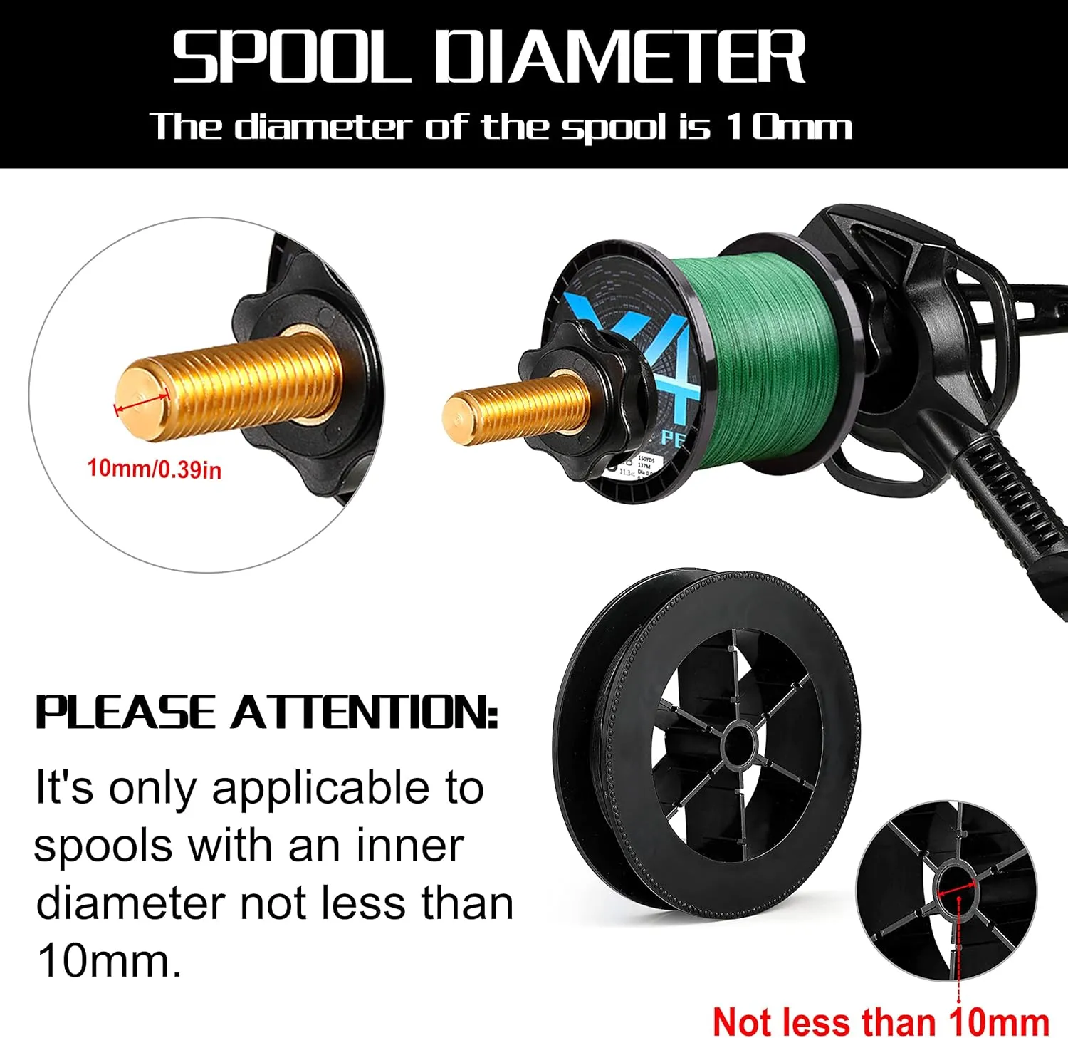 PLUSINNO Fishing Line Spooler with Unwinding Function, Versatile Spooling Station for Both Thick & Thin Rods, Works with Spinning & Cast Reels Without Line Twist