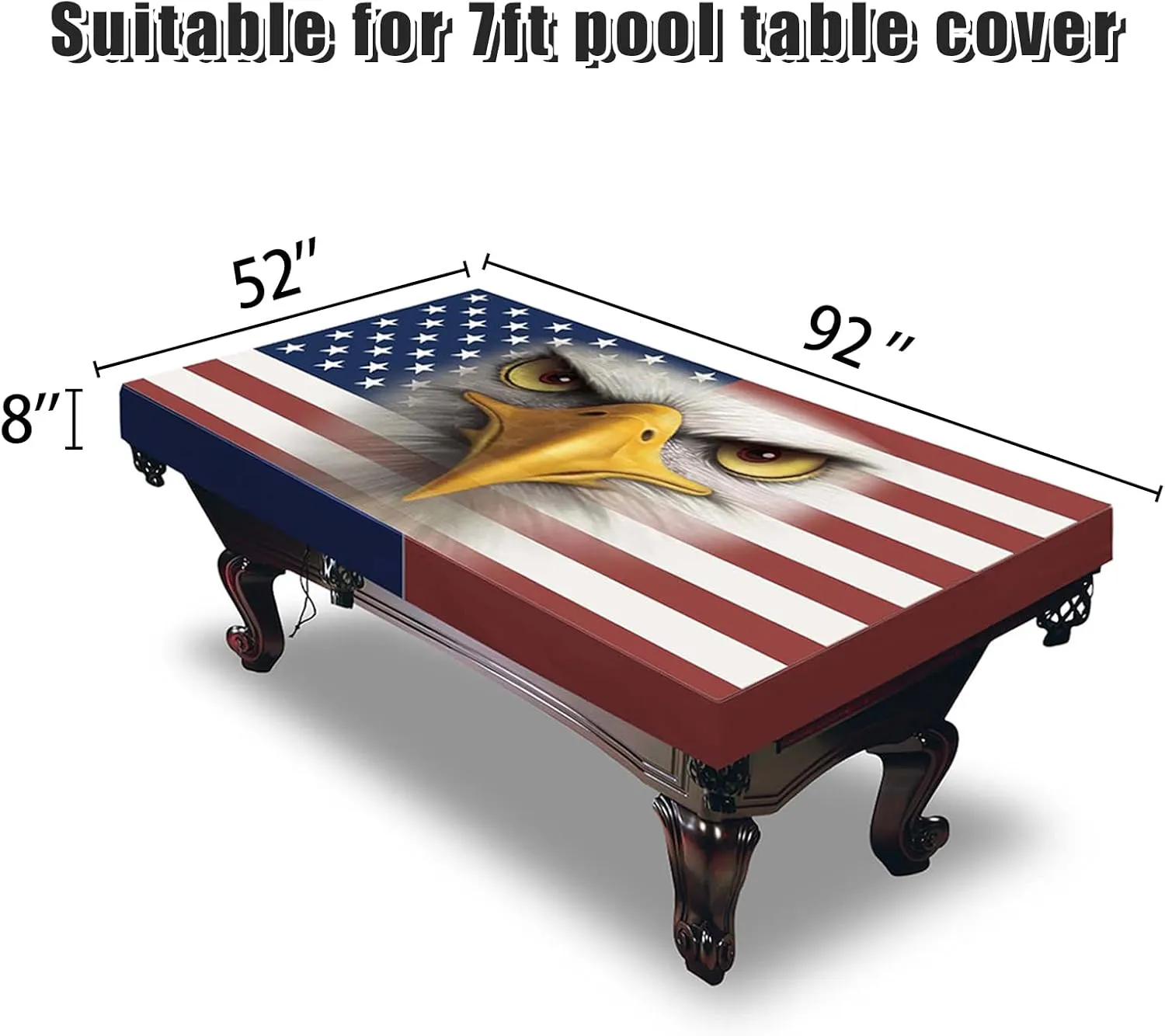 Pool Table Cover, Waterproof & Dustproof Outdoor/Indoor Polyester Taffeta Cloth Table Cover，Billiard Pool Table Cover Scratch-Resistant
