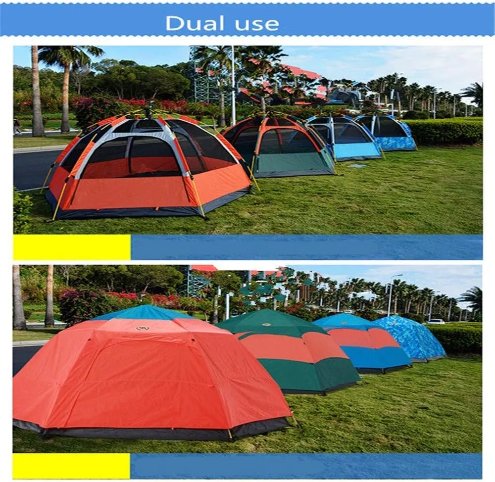 Pop Up Tent, 3-4 Person Family Camping Tent, Quick-Up-System, Rainproof and Sunscreen Tent with Storage Bag for Beach, Garden, Camping,Gray