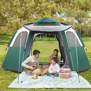 Pop Up Tents for Camping 4 Person Tent with Moisture Proof Mat,Festival Essential Family Tents Backpacking Tent,Waterproof, Automatic Setup,for Outdoor Picnic Beach (Size : L Style)
