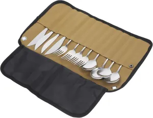 POPETPOP 1Set Camping Utensils of Portable Cutlery with Bag Includes Chopsticks Spoon Fork for Outdoor Dining for Camping Picnics Travel Bbq