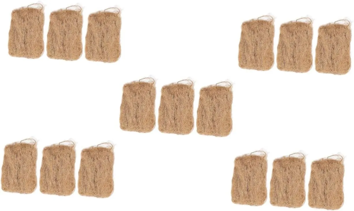 POPETPOP 5sets Natural Jute Fire Starters Convenient Flame Starters for Camping Outdoor Cooking and Survival Essential Tools for Campfires and Conditions 3pcs*5