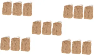 POPETPOP 5sets Natural Jute Fire Starters Convenient Flame Starters for Camping Outdoor Cooking and Survival Essential Tools for Campfires and Conditions 3pcs*5