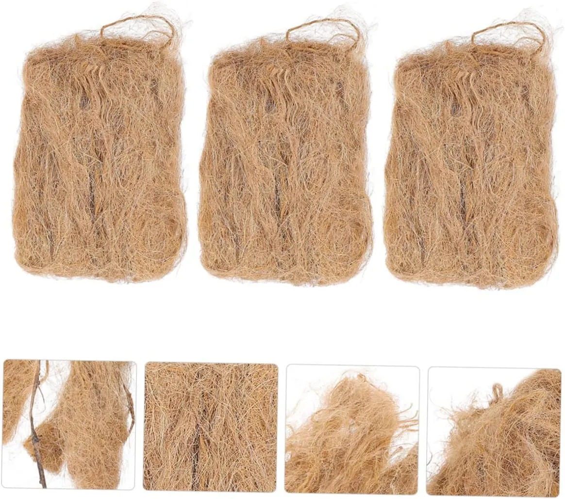 POPETPOP 5sets Natural Jute Fire Starters Convenient Flame Starters for Camping Outdoor Cooking and Survival Essential Tools for Campfires and Conditions 3pcs*5