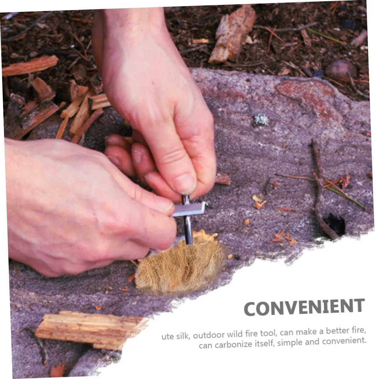 POPETPOP 5sets Natural Jute Fire Starters Convenient Flame Starters for Camping Outdoor Cooking and Survival Essential Tools for Campfires and Conditions 3pcs*5