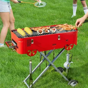 Portable Barbecue Grill Patio, Outdoor Charcoal SILS, Used for Picnics, Terraces, Backyards, Camping