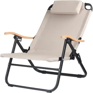 Portable Camping Chair Folding Recliner Lightweight Foldable Outdoor Lawn Chairs Beach Chairs Can Sit and Lie Down for Travel Outside Camp Beach Fishing Sports,A