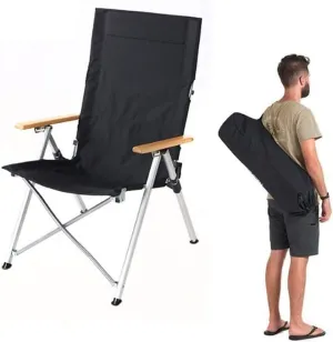 Portable Folding Camping Chair with Three-Speed Adjustable Backrest, Oxford Cloth Material, Tear-Resistant, Lightweight, for Outdoor Activities, Picnics, and Hiking