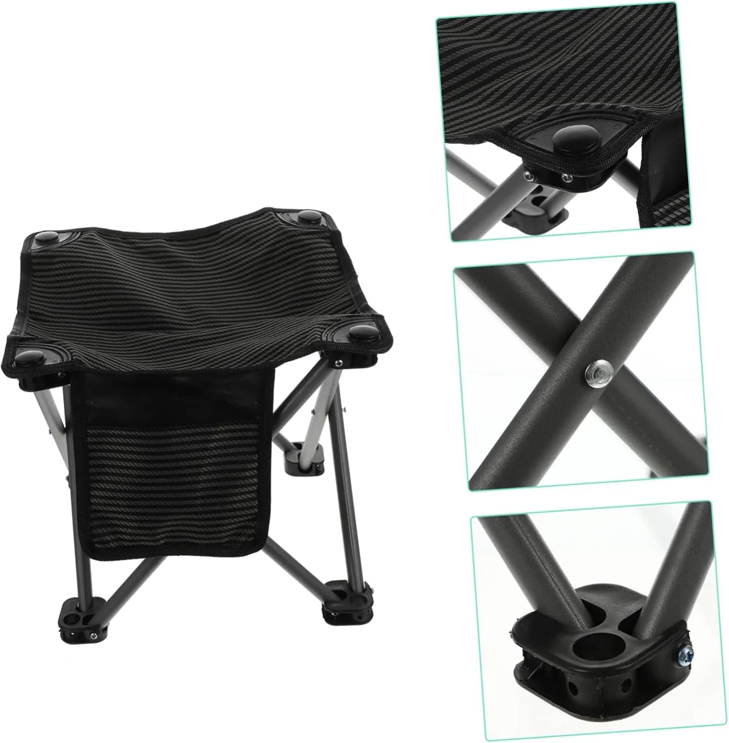 Portable Folding Chair Outdoor Stool Folding Fishing Stool Compact Camping Stable Comfortable