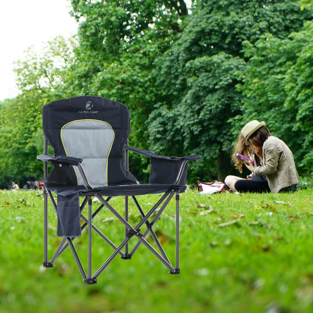 Portable Heavy Duty Camping Chair with Cup Holder