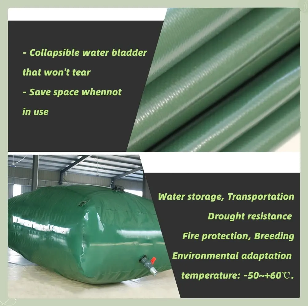 Portable Large Capacity Collapsible Water Container - Ideal for Emergency Water Storage and Transport(1.5x1.5x1.8m/4000L/1056Gallon)