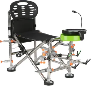 Portable Leisure Chair Fishing Camping Chair Adjustable Legs Full Back Support Carp Fishing Chair for Outdoor Fishing Picnic