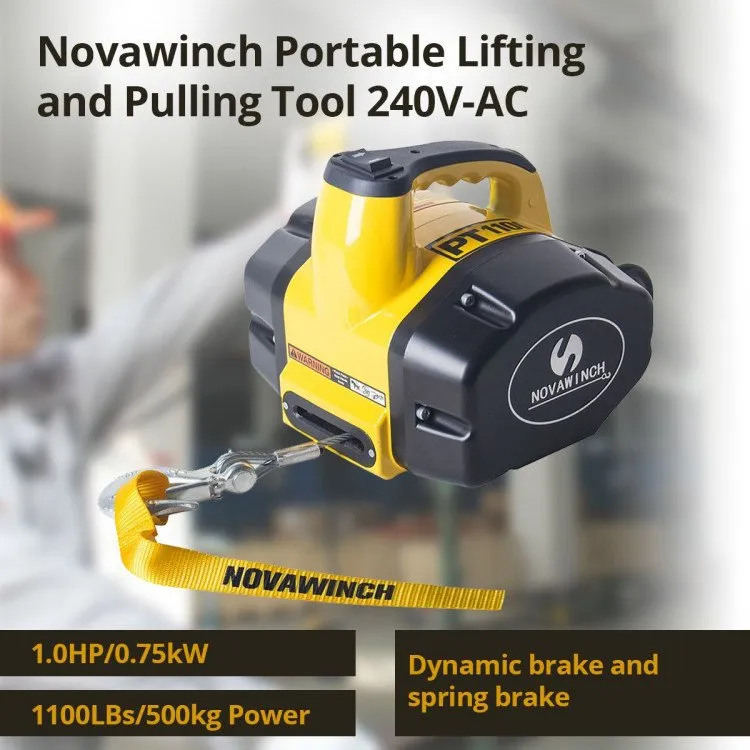 Portable lifting and pulling tool 240v-ac
