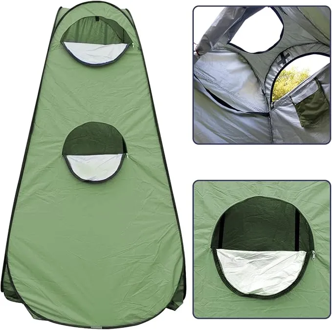 Portable Outdoor Toilet Kit for Adults,Pop Up Privacy Tent,Camping Folding Toilet,30 Toilet Bags,Washable Foldable for Travel,RV,Car,Beach,Hiking