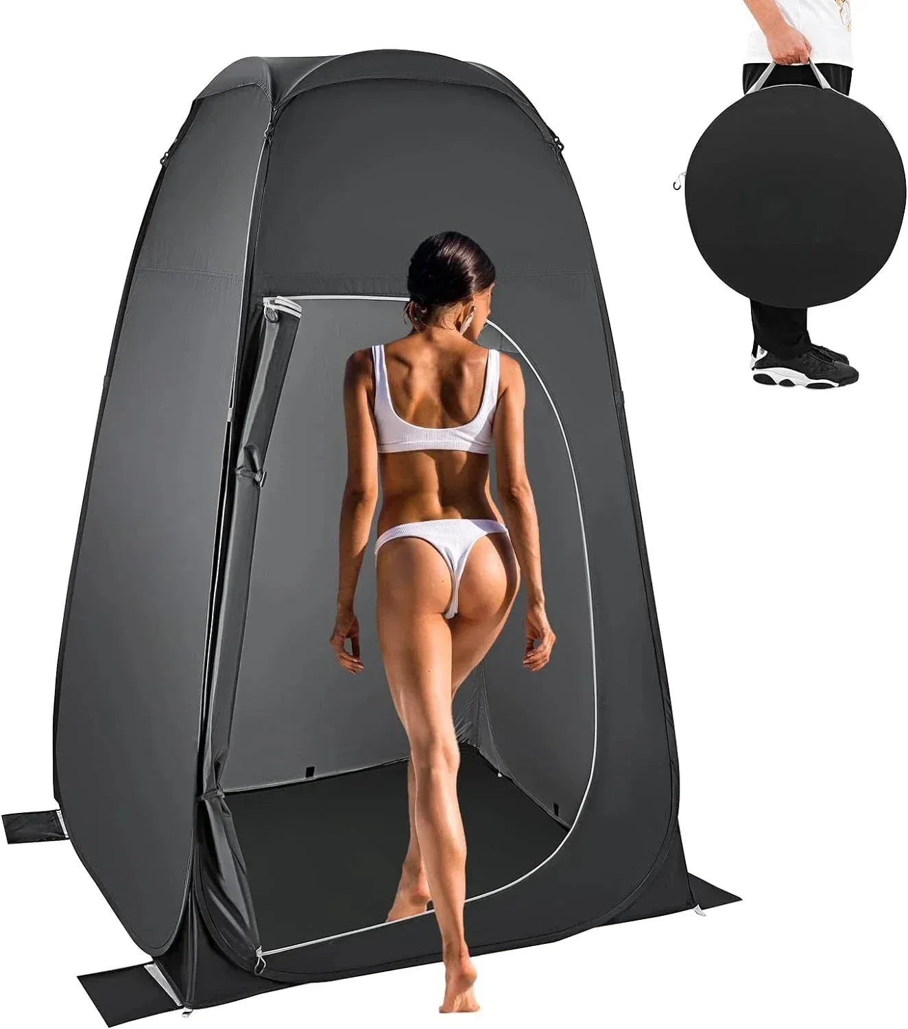 Portable Oversized Shower Privacy Tent Kit