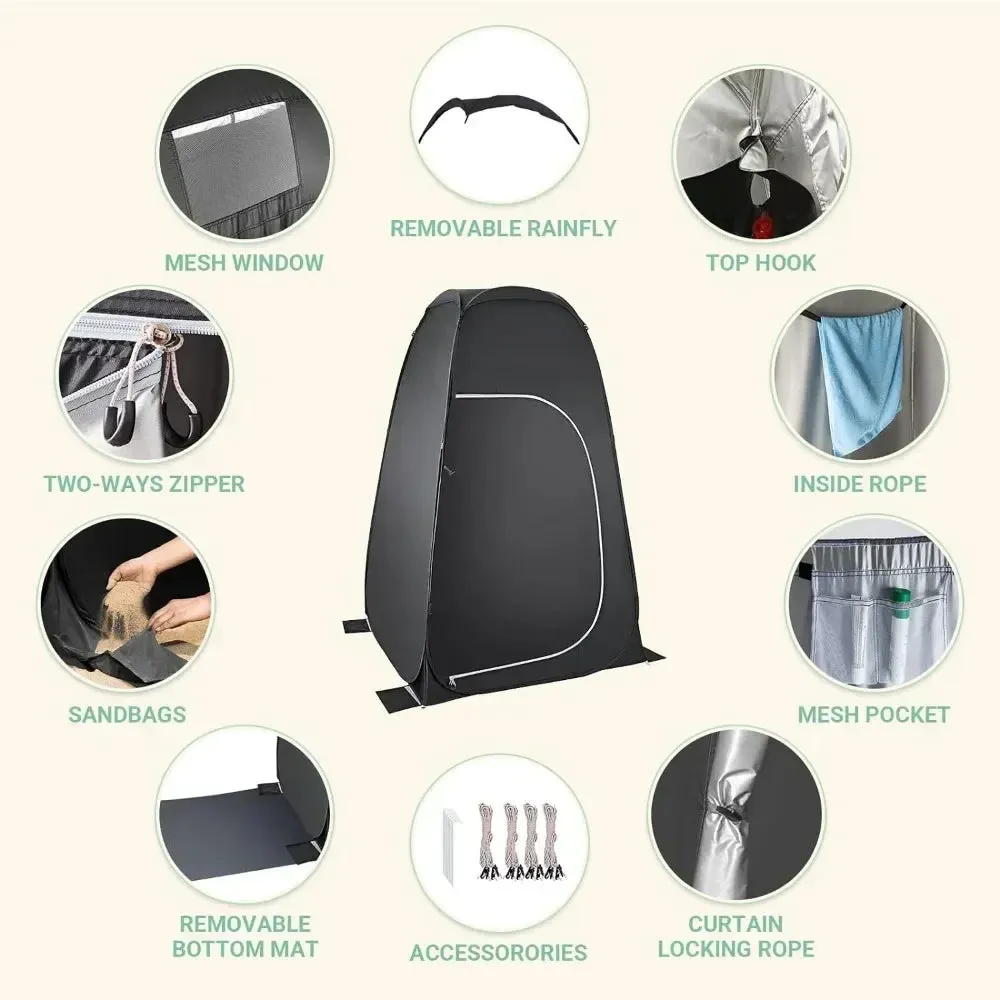 Portable Oversized Shower Privacy Tent Kit