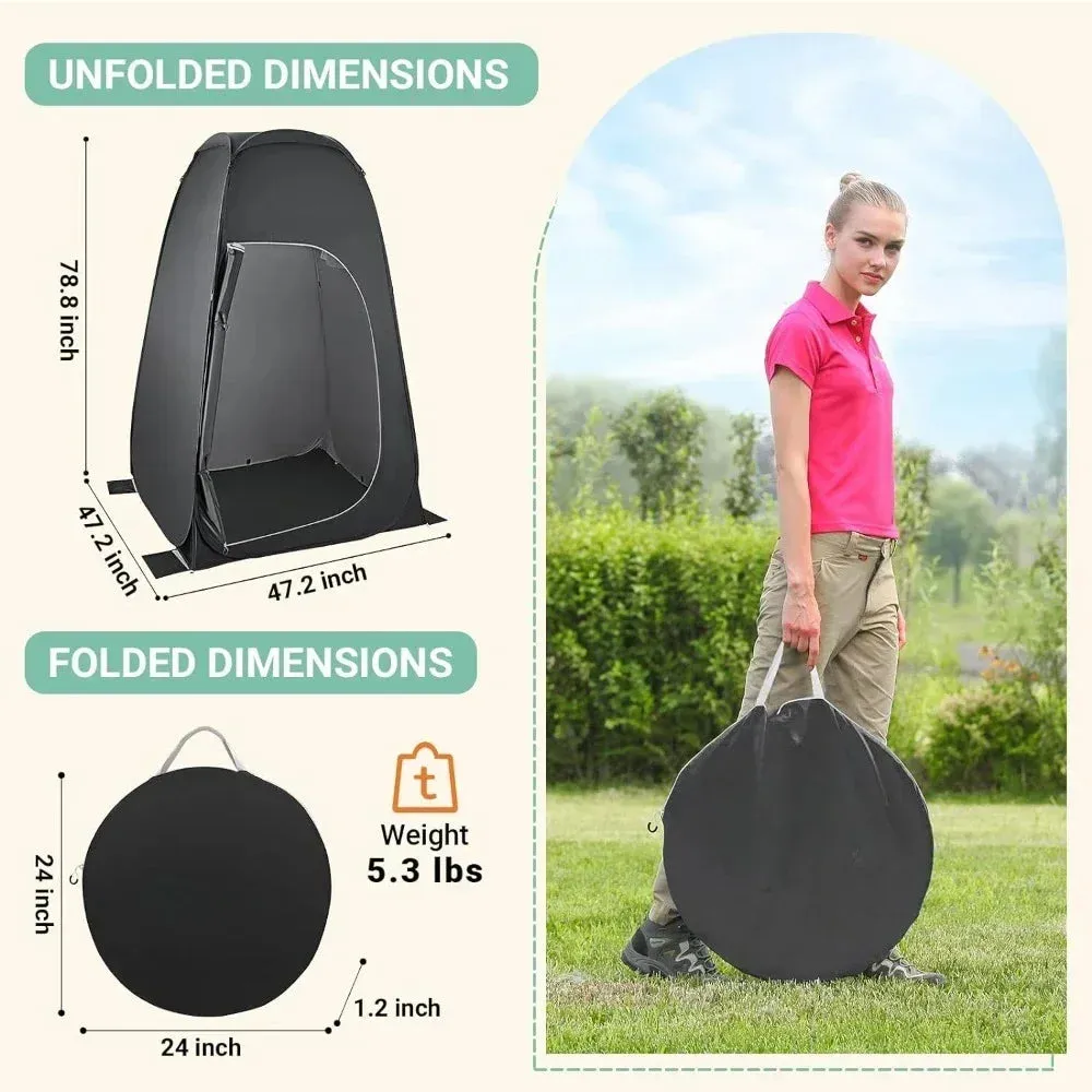 Portable Oversized Shower Privacy Tent Kit
