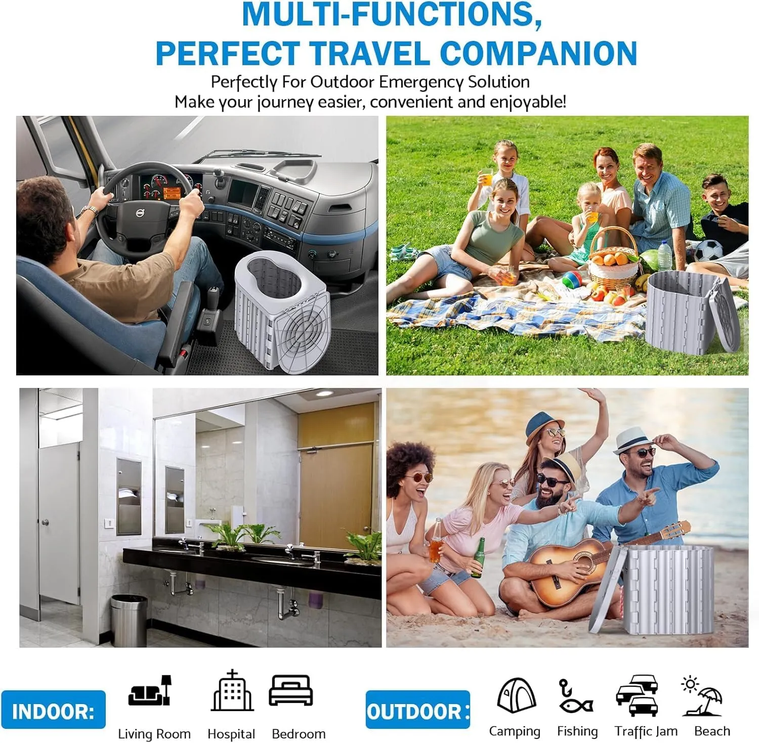 Portable Toilet and Privacy Tent for Adults, Outdoor Portable Toilet for Camping Pop Up Potty Tents with 12 Toilet Bags, Pop-up Tents for Toilet, Travel, Changing
