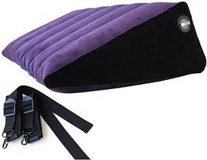 Portable Wedge Pillow Inflatable Cushion, Folding Inflatable,Outdoor Camping Air Sofa Chair for Camping Picnic Beach Travel (Triangle)
