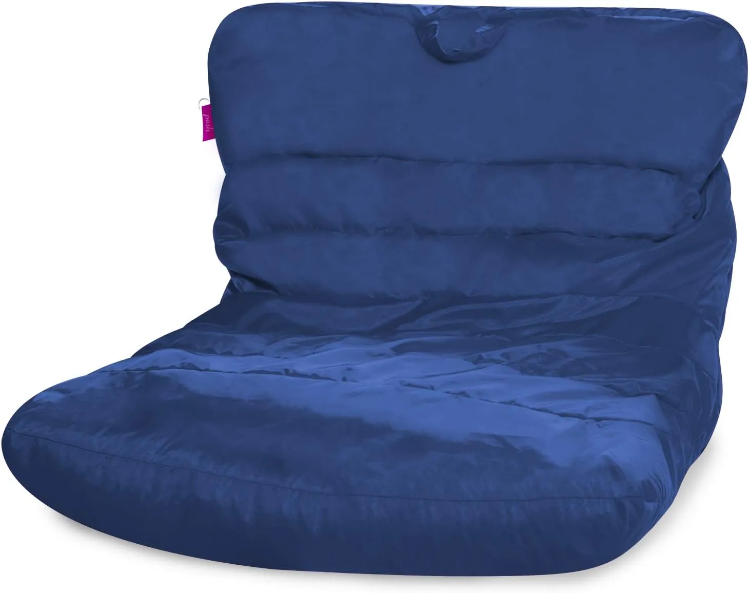 Posh Creations Laguna Lounger Teens, Kids and Adults for Bedrooms and Dorm Rooms, Large Bean Bag Chair, Soft Nylon-Navy