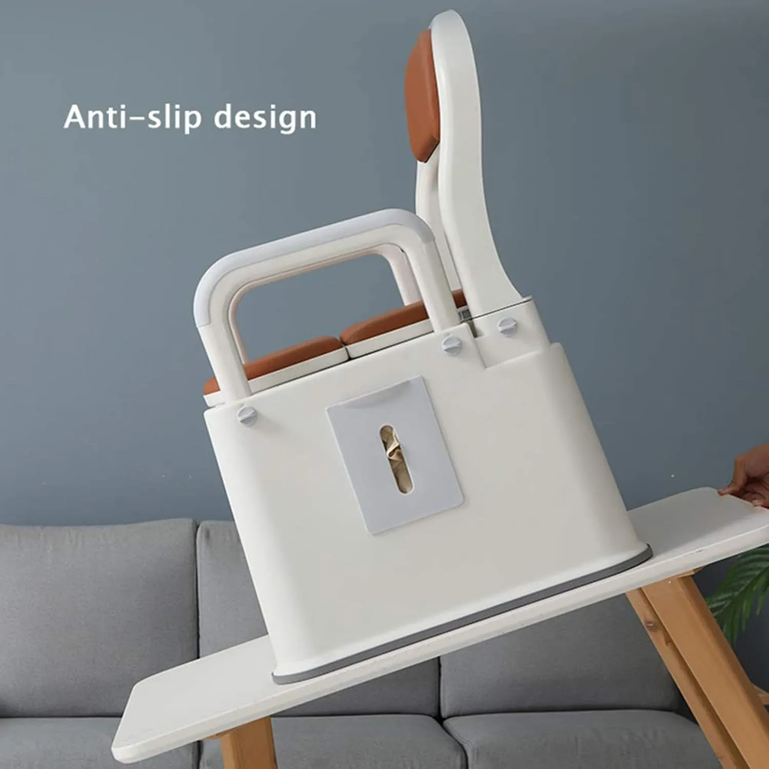 Premium Portable Movable Toilet for Pregnant Women Elderly Toilet Home Toilet with Backrest and Detachable Inner Bucket Armrest for Outdoor Camping Travel