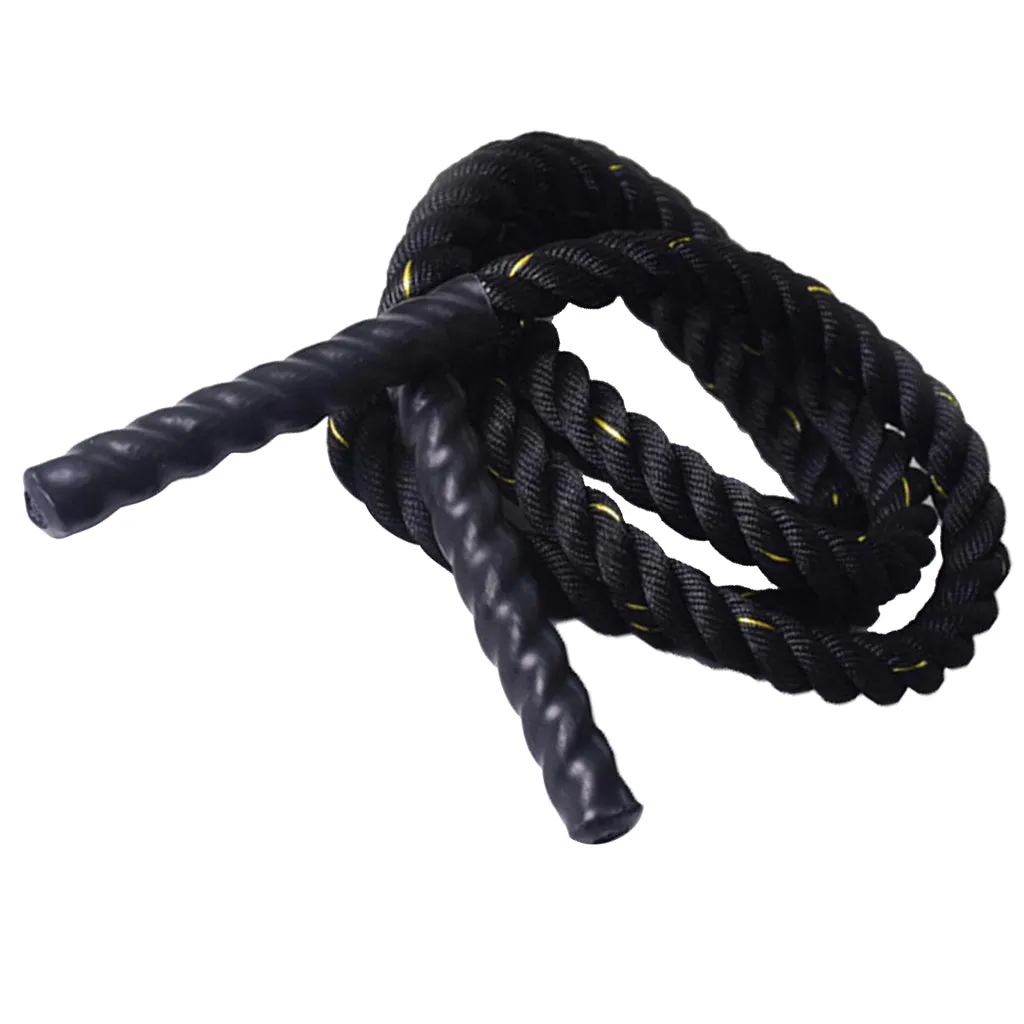 Premium Weighted Jump Rope – 9ft/9.8ft Heavy Skipping Battle Rope for Power & Strength Training – Durable Polyester, Comfort Handles – Full Body & Core Workout for Agility & Endurance