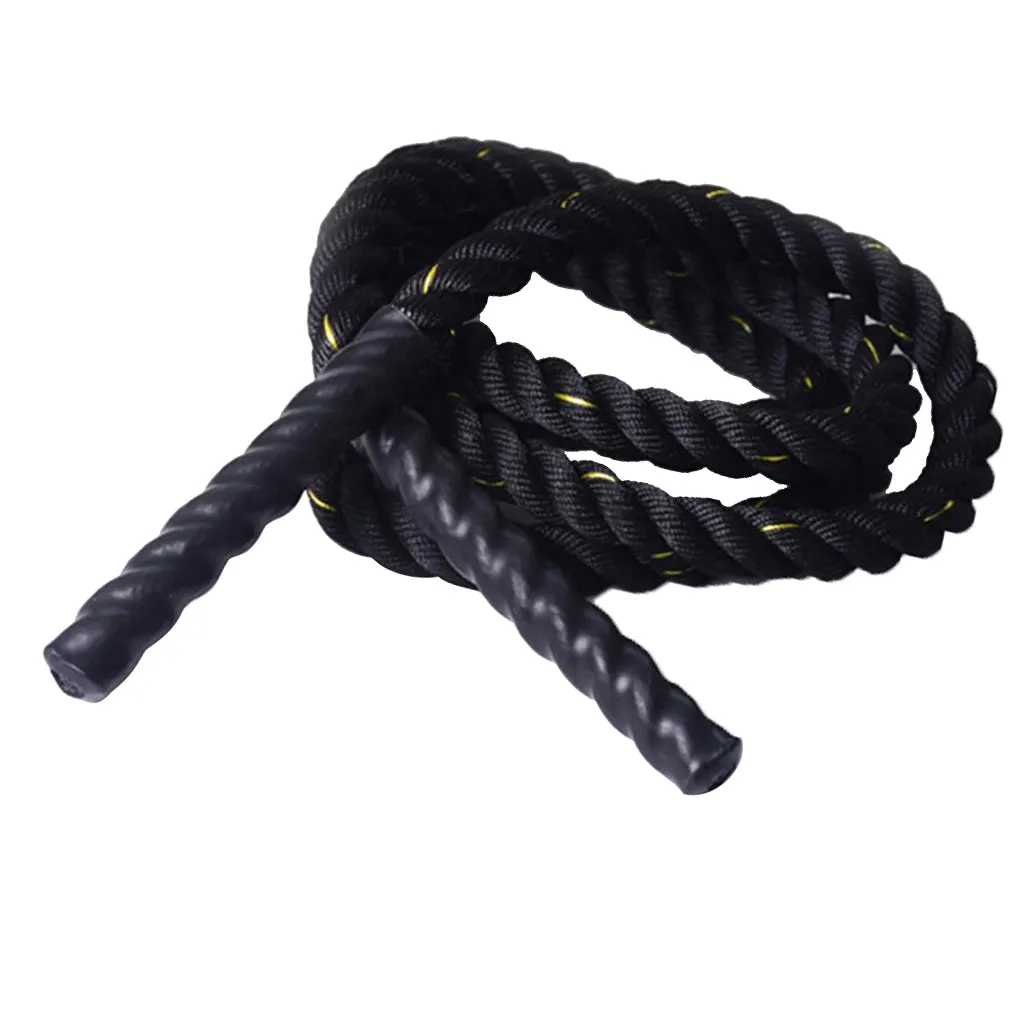 Premium Weighted Jump Rope – 9ft/9.8ft Heavy Skipping Battle Rope for Power & Strength Training – Durable Polyester, Comfort Handles – Full Body & Core Workout for Agility & Endurance