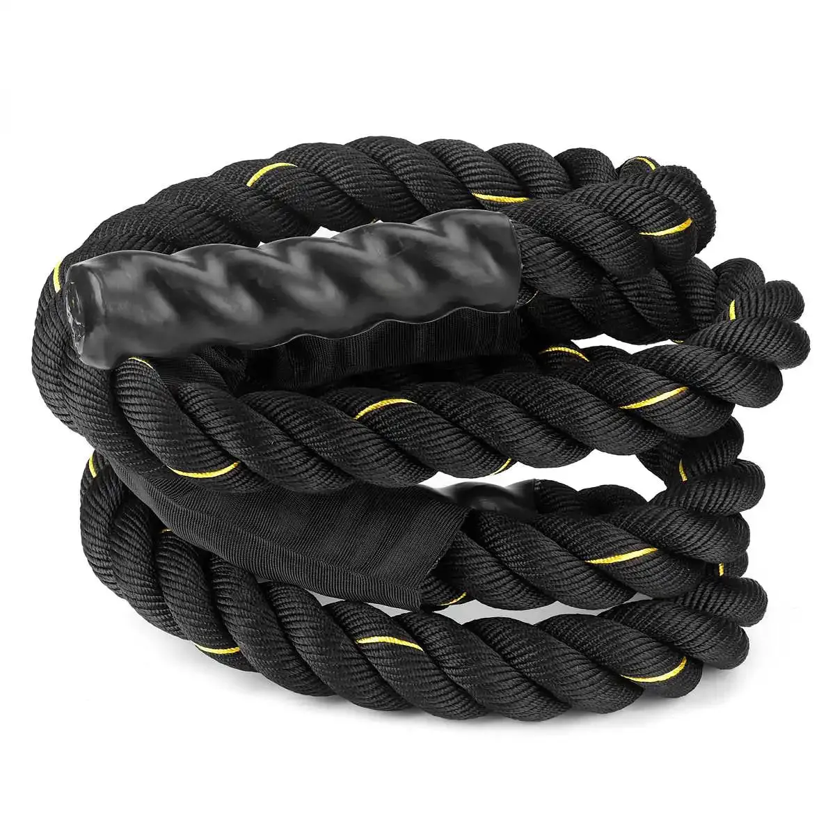 Premium Weighted Jump Rope – 9ft/9.8ft Heavy Skipping Battle Rope for Power & Strength Training – Durable Polyester, Comfort Handles – Full Body & Core Workout for Agility & Endurance