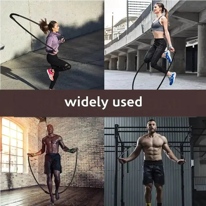 Premium Weighted Jump Rope – 9ft/9.8ft Heavy Skipping Battle Rope for Power & Strength Training – Durable Polyester, Comfort Handles – Full Body & Core Workout for Agility & Endurance