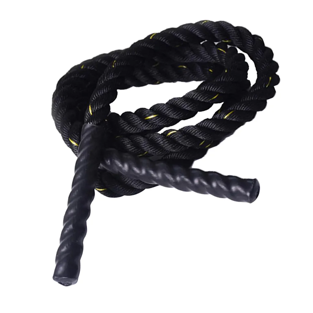 Premium Weighted Jump Rope – 9ft/9.8ft Heavy Skipping Battle Rope for Power & Strength Training – Durable Polyester, Comfort Handles – Full Body & Core Workout for Agility & Endurance