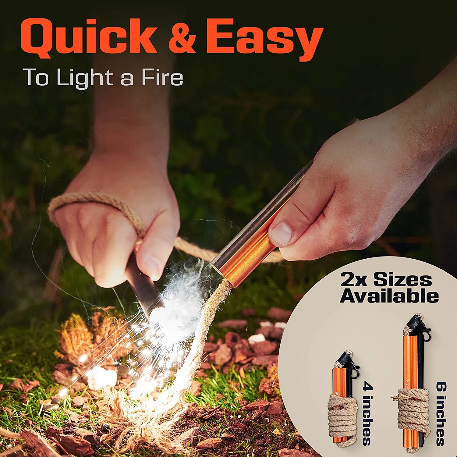 PREPARED4X Survival Torch Fire Starter (Large/Small)