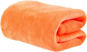 PRETYZOOM Flannel Fleece Blanket Lightweight Bed Blanket Orange Cozy for Winter Camping Home Use Versatile Flannel Bedding for Extra Warmth and Comfort