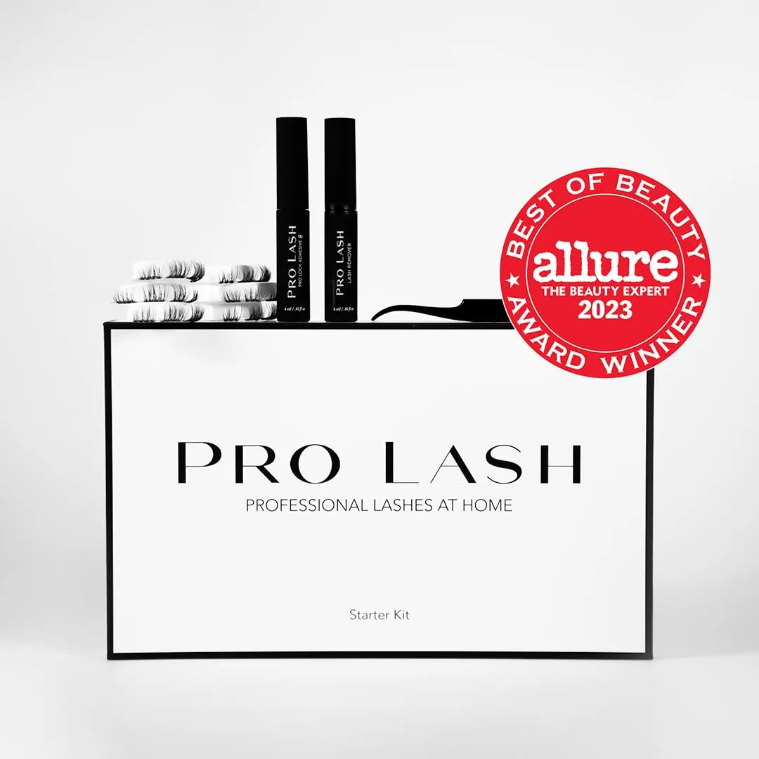Pro Lash ProWear Starter Lash Clusters Kit - Easiest to Apply Lashes - 10-Day Cluster Eyelash Extensions - 3 Sets of False Eyelashes Plus Adhesive, Remover, Tweezers - Mega Volume No. 03 - Black