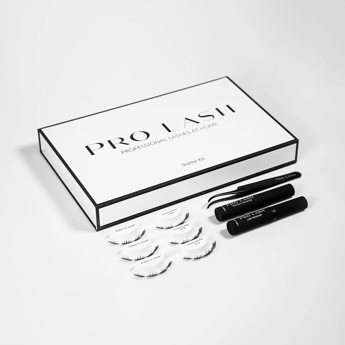 Pro Lash ProWear Starter Lash Clusters Kit - Easiest to Apply Lashes - 10-Day Cluster Eyelash Extensions - 3 Sets of False Eyelashes Plus Adhesive, Remover, Tweezers - Mega Volume No. 03 - Black