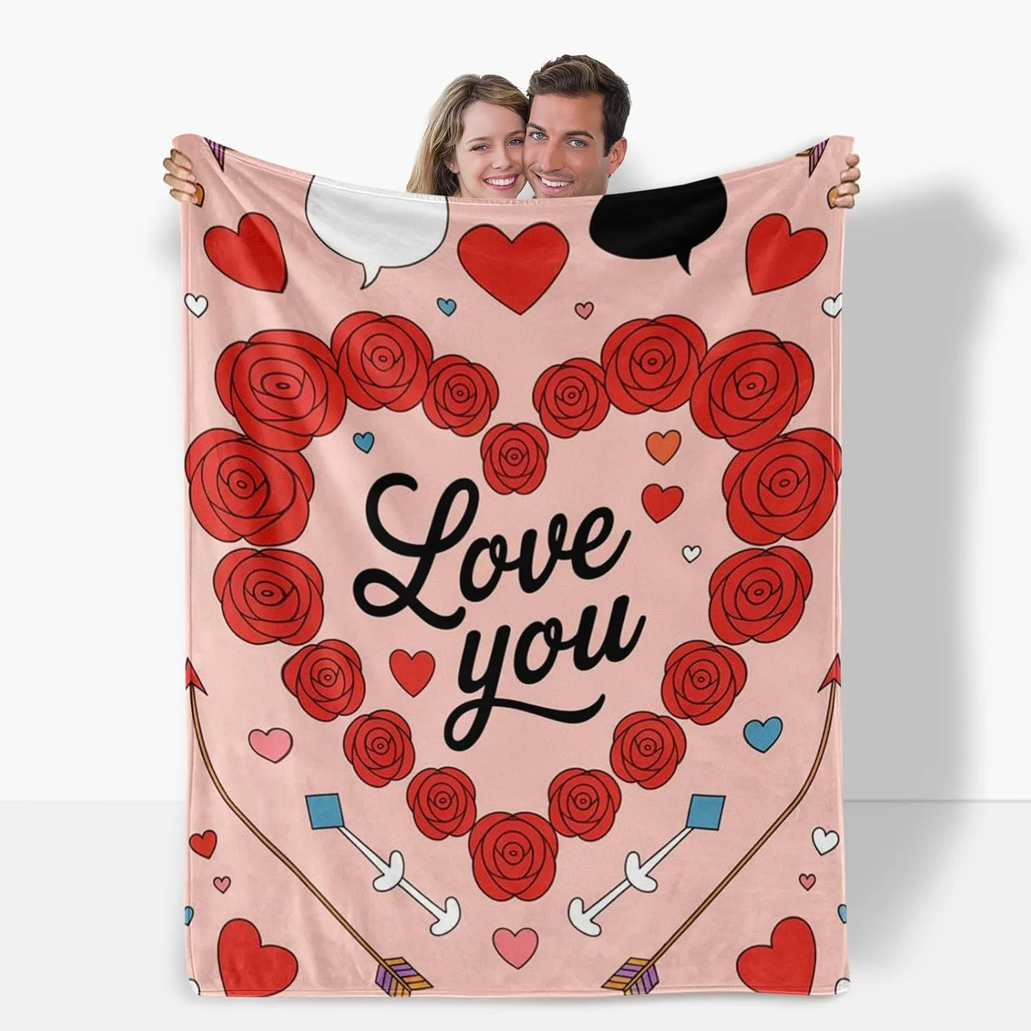 Pure Romance Premium Valentine Collection, Distinguished Gift Celebrating Precious Moments Between Cherished Wife and Husband, Creating Dreams (Colorful,40 * 50in)