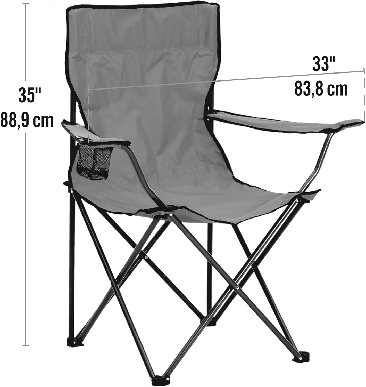 Quik Shade Chair Portable Folding Chair with Arm Rest Cup Holder and Carrying and Storage Bag, Red (146115)